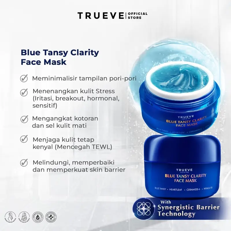 Trueve Blue Tansy Clarity Face Mask 50 gr - Masker Wajah 3