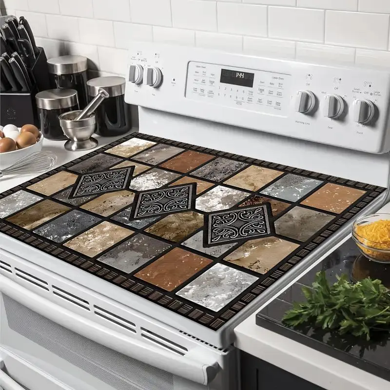 Patriotic Star Stripe Pattern Heat Resistant Mat, Waterproof & Non Slip Kitchen Countertop Mat, Dustproof Kitchen Decor for Home, Table, Stove, Dishwasher 4