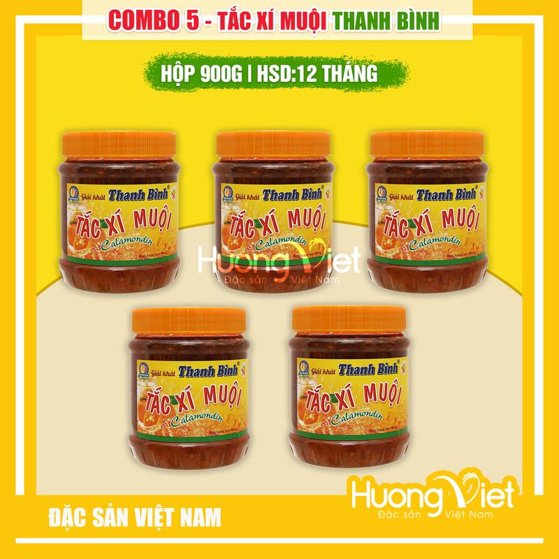  COMBO 5 TẮC XÍ MUỘI Thanh Bình Tắc xí muội chua chua ngọt ngọt giải khát mùa hè hũ 900g nước giải khát mùa hè 