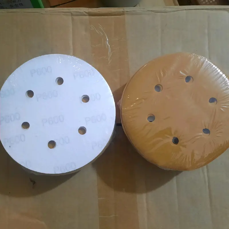 Combo 50 tờ Nhám tròn 6in có lỗ (150mm) dùng cho máy chà nhám tròn đế lông (gai) 5