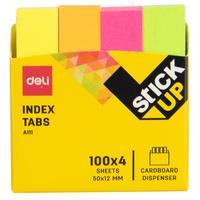 Gambar Deli Index Tab penanda warna cerah melekat kuat media yang ditempel tetap bersih 100sheet EA11102 Kertas Tinta - 50*12*4 dari Deli.Indonesia Kab. Tangerang 2 Tokopedia