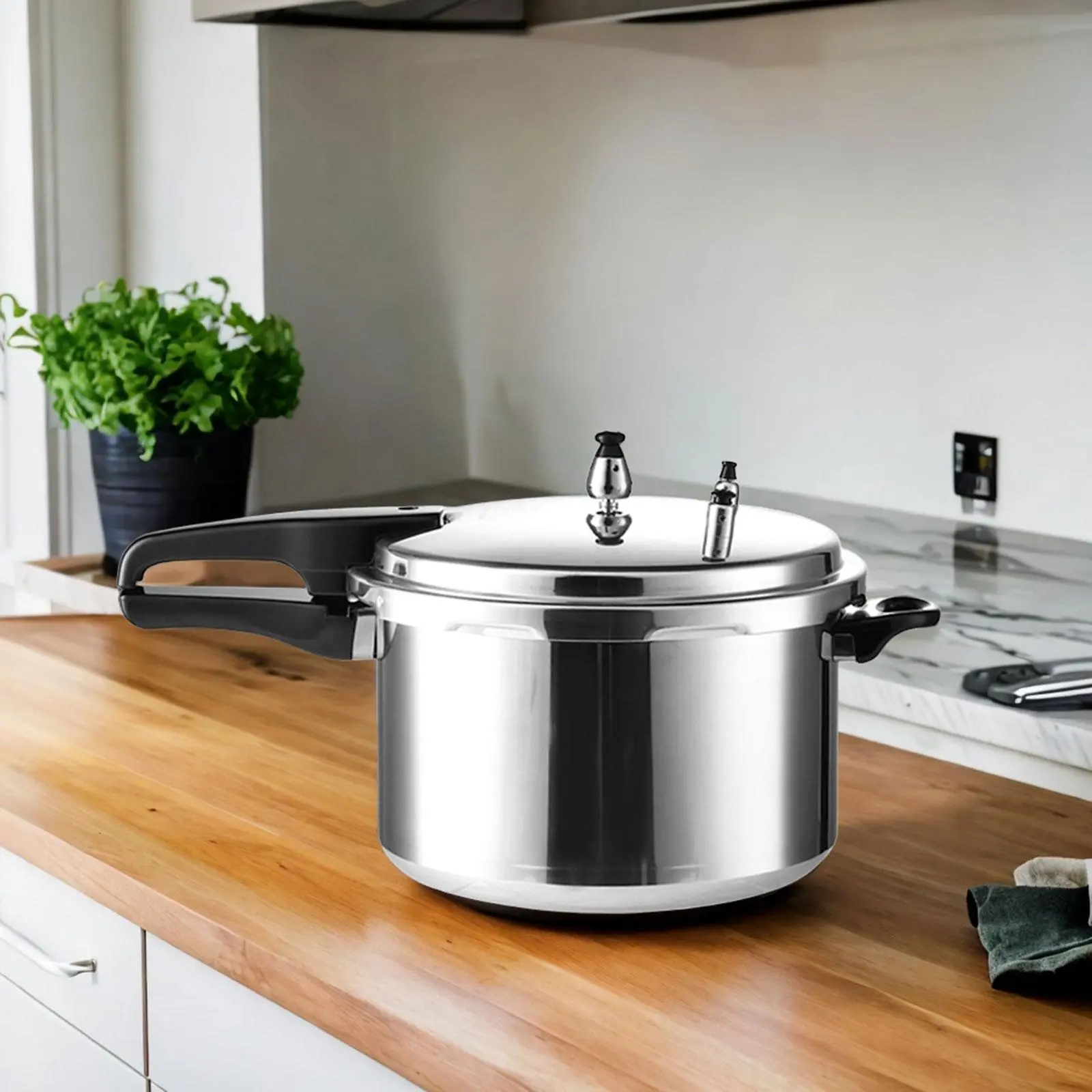 Fityle Stovetop Pressure Cooker Cookware with Secure Knobs Rice Cooker for Home