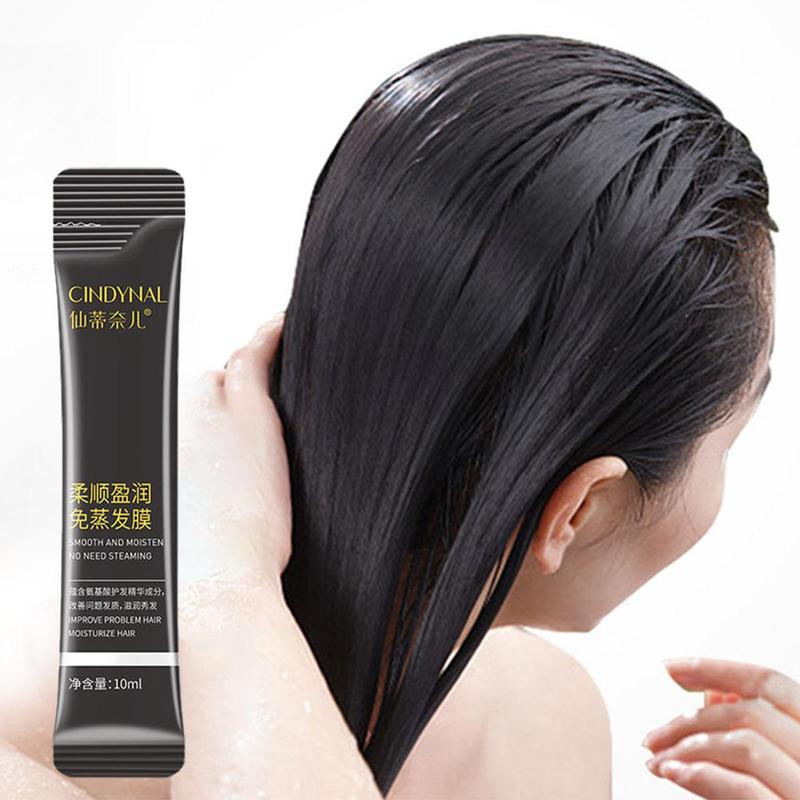 Product Introduction of 5pcs 10ml Smoothing Hair Mask Individually Wrapped Leave-In Care Mask Mask Pouch Moisturizing F5U0 25