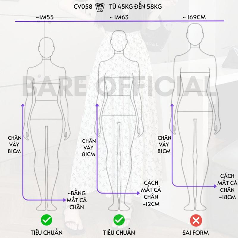 Chân váy hoa nhí dáng dài lưng chun , chân váy maxi nữ phong cách bánh bèo nữ tính- CV058 Women Khuy 8