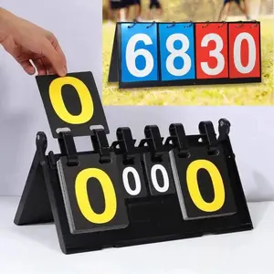 Termurah 36CM Papan Skor Portable Papan Skor Score Board 4 digit Permainan Untuk Futsal Volly Badminton sepak bola bulu tangkis - Biru Merah Olahraga Ball Outdoor Pompa