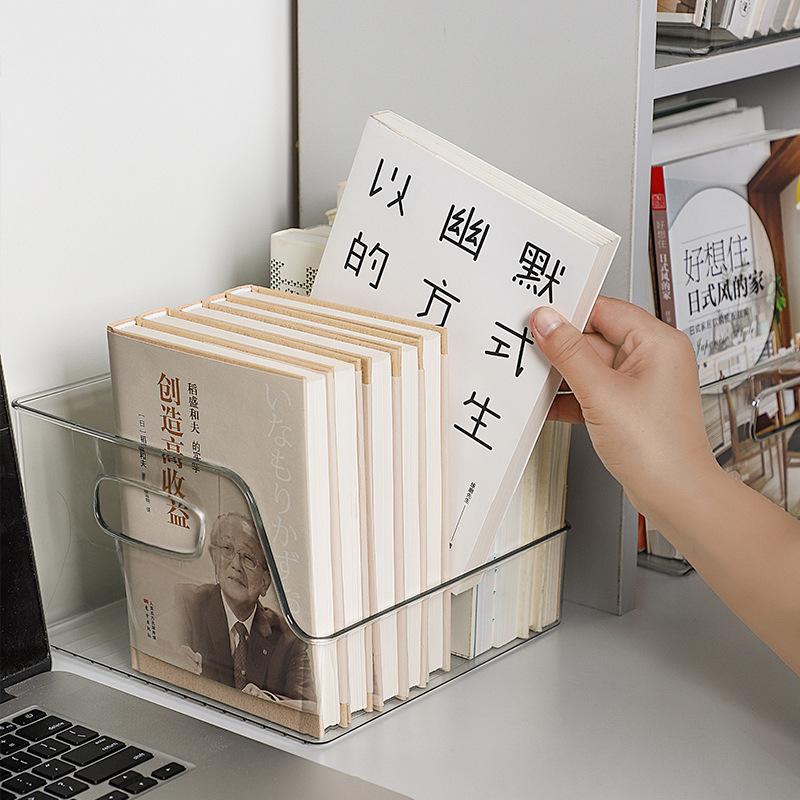 Book storage box Transparent storage box Book storage box Small ...