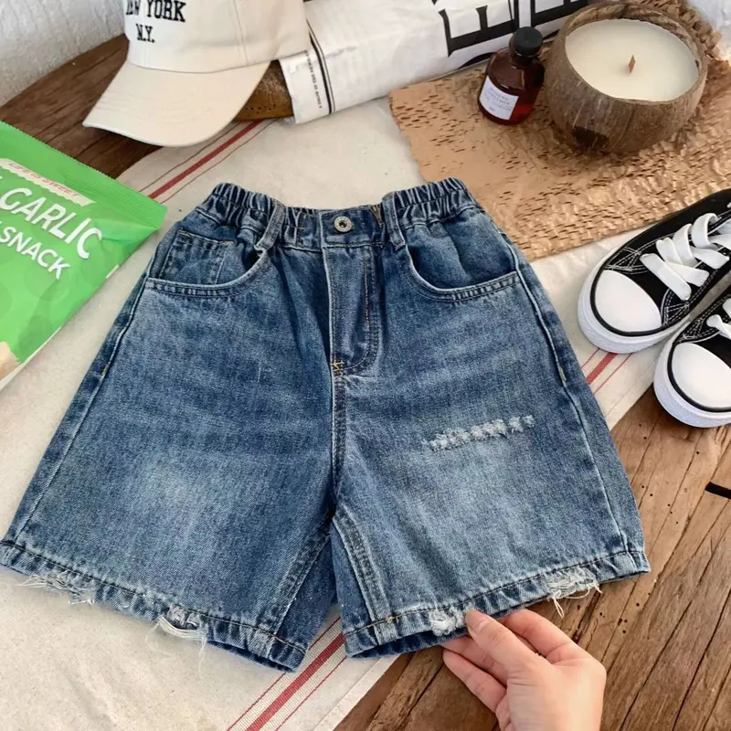 Quần Short Denim, Cho Trẻ Em, Quần Short Đồng Vỡ, Quần Jean Em Bé, Thích Hợp Cho Bé Trai Và Bé Gái, Mỏng, Có Thể Mặc Ngoài Trời, Hàng Mới Về Mùa Hè 2024 8