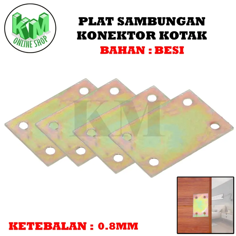 Plat Lurus  Konektor Plat Sambung Lurus Sambungan Connector Plat Besi Persegi Rata Lurus 0