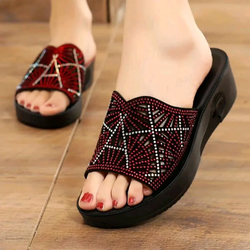 [PROMO 9.9] Sandal Pesta Sofiya Kekinian Terbaru / Sandal Pesta Wanita Best Seller Termurah / Wedges Wanita Mewah Paling Best Seller Termurah sendal