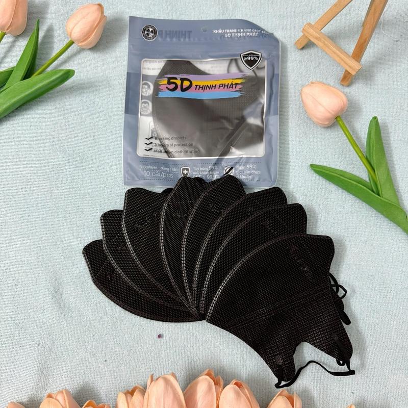 Mua 100 Tặng 10 Chiếc Khẩu Trang 5D THỊNH PHÁT 3 Lớp Thời Trang Phụ Kiện Accessories Che Mặt Móc Khoá khẩu trang & phụ kiện 【thời trang đen】 vn Nam 8