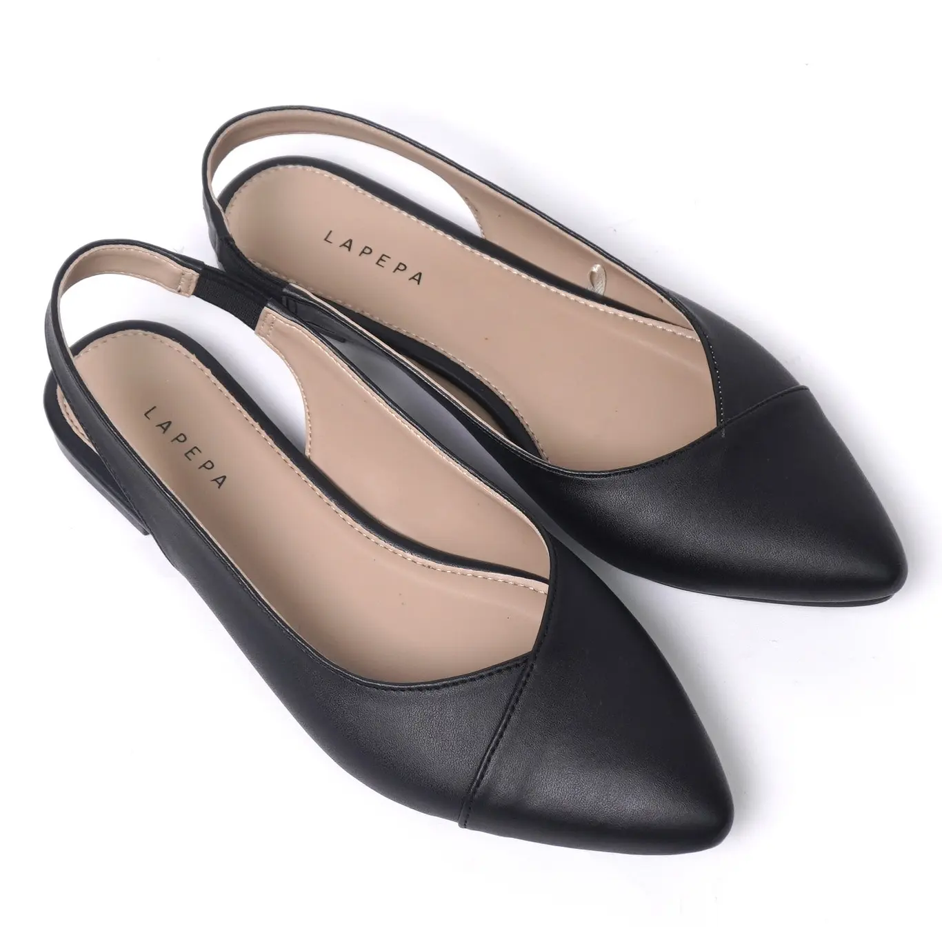 Lapepa Freya Black Flatshoes | sepatu flat wanita kekinian terbaru warna hitam official mall yuk beli flatshoes lokal kualitas import korea Shoes Cewek