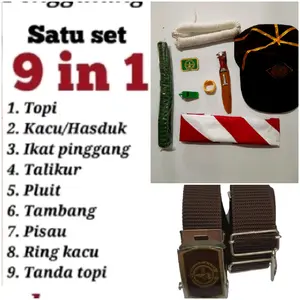 perlengkapan pramuka 1 set lengkap / siaga penegak penggalang