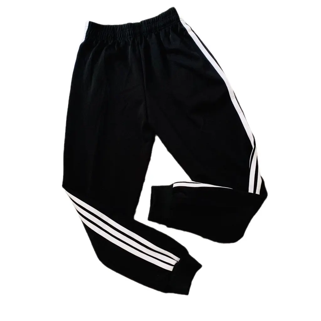 Combo 2 quần dài thể thao thun poly co dãn 4 chiều   3 sọc trắng [ống bo & ống suông] Sport
