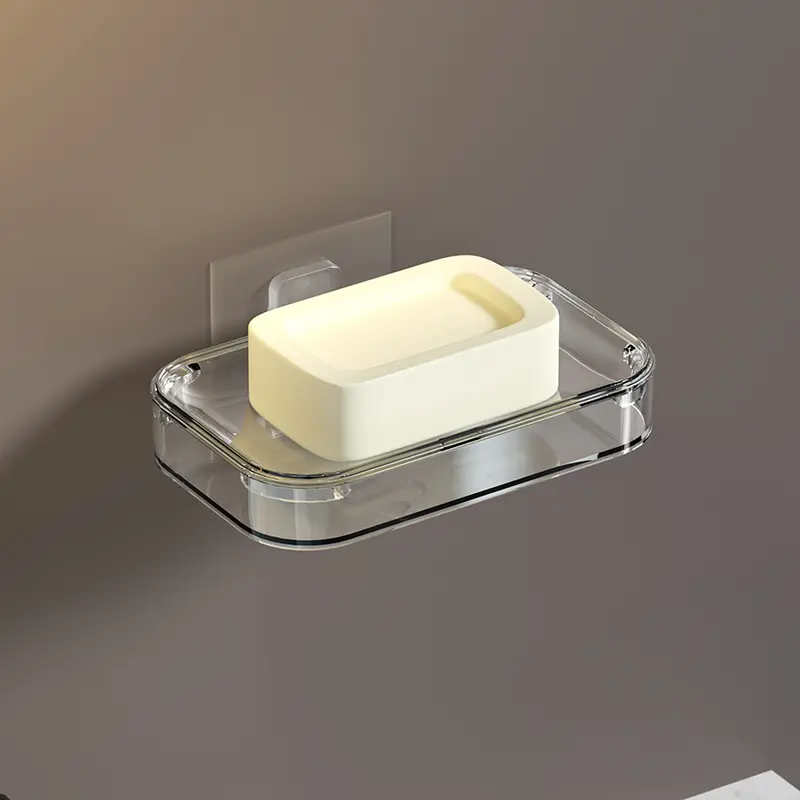 Giá Để Đồ COD-Giá Để Đĩa Xà Phòng, Giá Để Đồ Gắn Tường Cho Phòng Tắm, Phòng Tắm, Hệ Thống Thoát Nước Chịu Lực, Hai Lớp, Không Đục Lỗ, Chịu Tải, Chống Thấm Nước Và Chống Ẩm Mạnh, Phiên Bản Mới Nhất HUGME 5