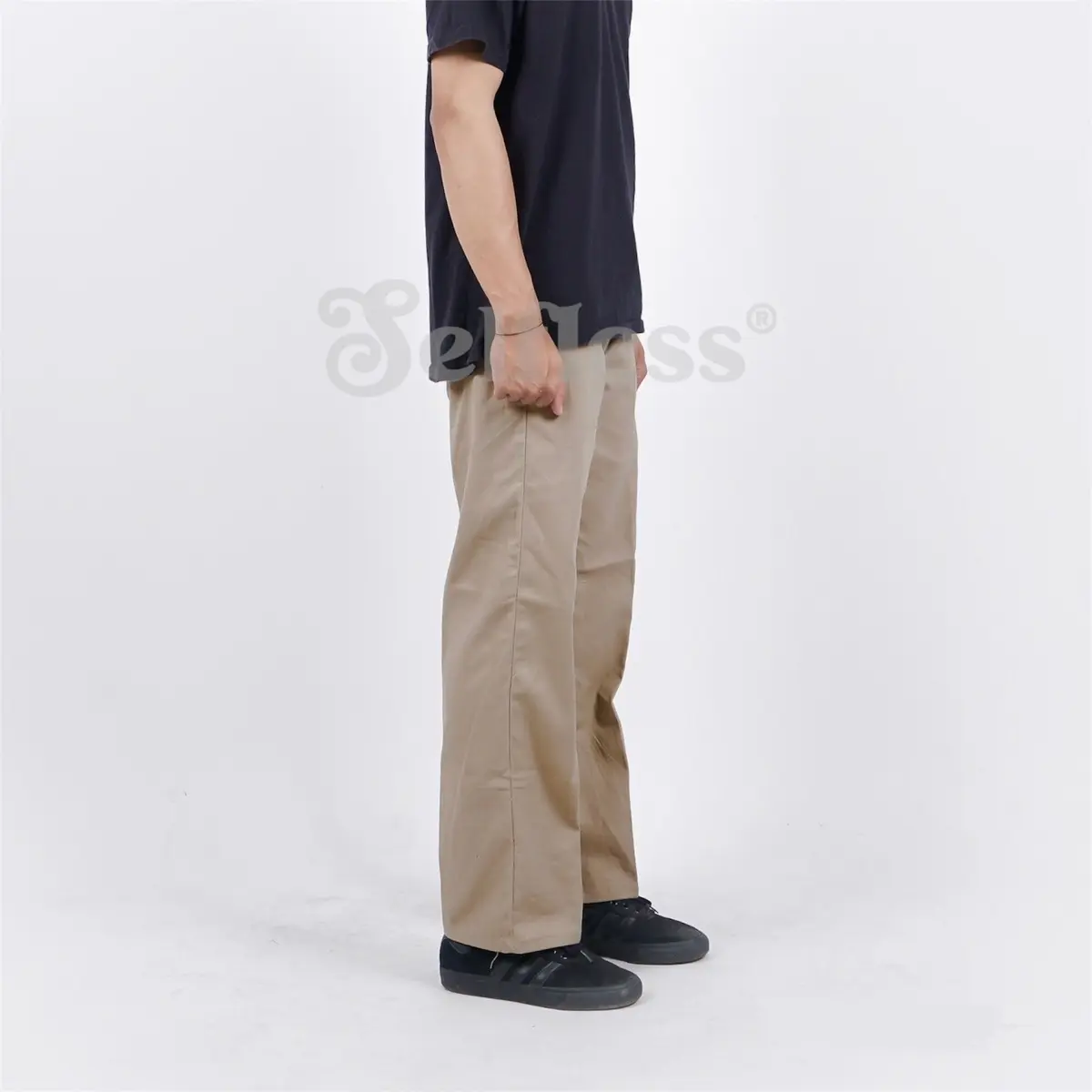 SELFLESSANDCARE - Celana Chino Standar Reguler Straight Fit Panjang Pria Celana Panjang Chinos Cinos Standar Regular Loose Straight Baggy Kombor Gober Komprang