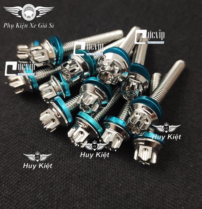 Bộ Ốc Lốc Máy Salaya M3 (PRO) Tặng Lông Đền Nhôm Xanh Lục Bảo Cho Xi Po, Win, Ex, Dr, Fu, Si, SH, Vario, AB, Wave, Sonic, Raider, Satria, Vision, Jupiter MS9999