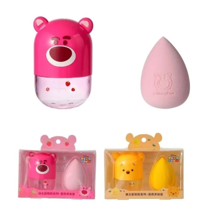 Miniso Tsum Tsum Collection Makeup Sponge with Case Set - Pink 1