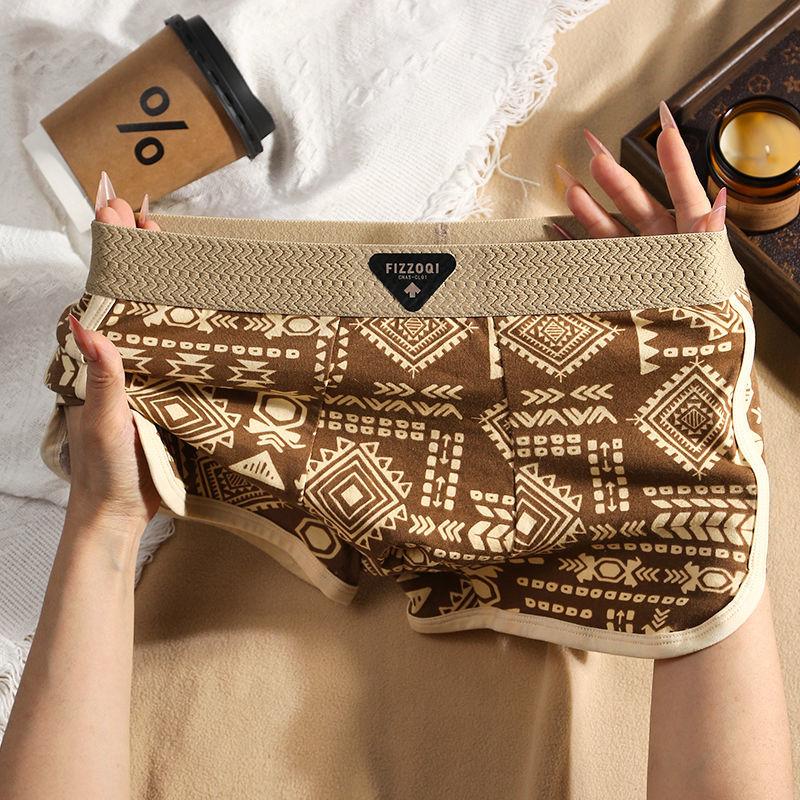 Quần Đùi Boxer Nam, Phong Cách Cổ Điển, Làm Bằng Cotton Nguyên Chất, In Cá Tính Amaya, Thoải Mái Và Thoáng Khí, Thời Trang, Thiết Kế Bốn Góc, Thích Hợp Cho Bé Trai 1