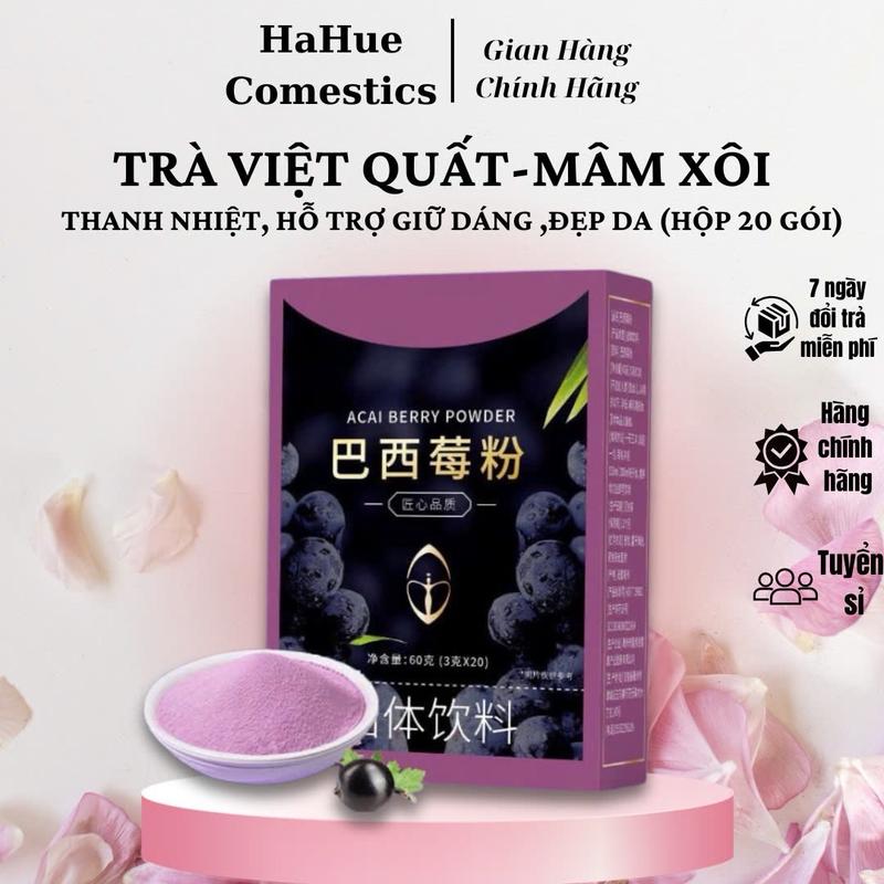  Trà Việt Quất Mâm Xôi Hỗ Trợ Thải Độc Tố Làm Đẹp Da  Hộp 20gói 