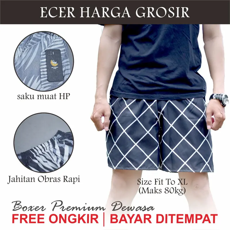 PROMO 10pcs Celana Boxer Unisex Kualitas Premium | Celana Kolor | Boxer Pria | Boxer Wanita | Boxer Kekinian | 10 PCS santai shorts 1