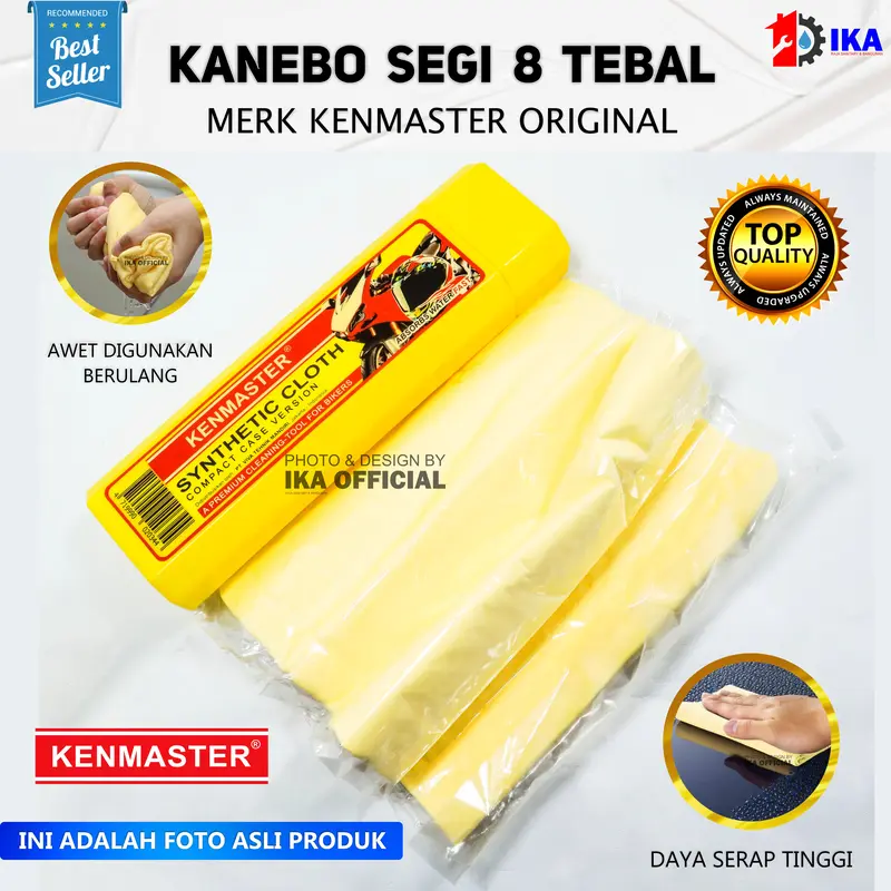 Kenmaster Plas Chamois Motor Segi 8 / Lap Motor PLAS087 Kain Lap Kanebo Mini Plas Chamois Motor Segi 8 KENMASTER 32x20 2