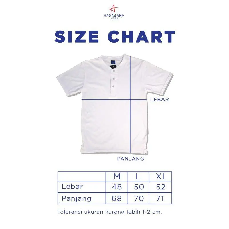HADAGANO Robin Shirt - Kaos Kancing Jepret Henley Pria Katun / Cotton Combed Lengan Pendek 2