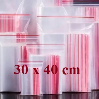 500g túi zip đựng thực phẩm, zipper chỉ đỏ dày dặn, loại tốt, 30 kích thước khác nhau từ 4 cm x 6 cm đến 30 cm 4
