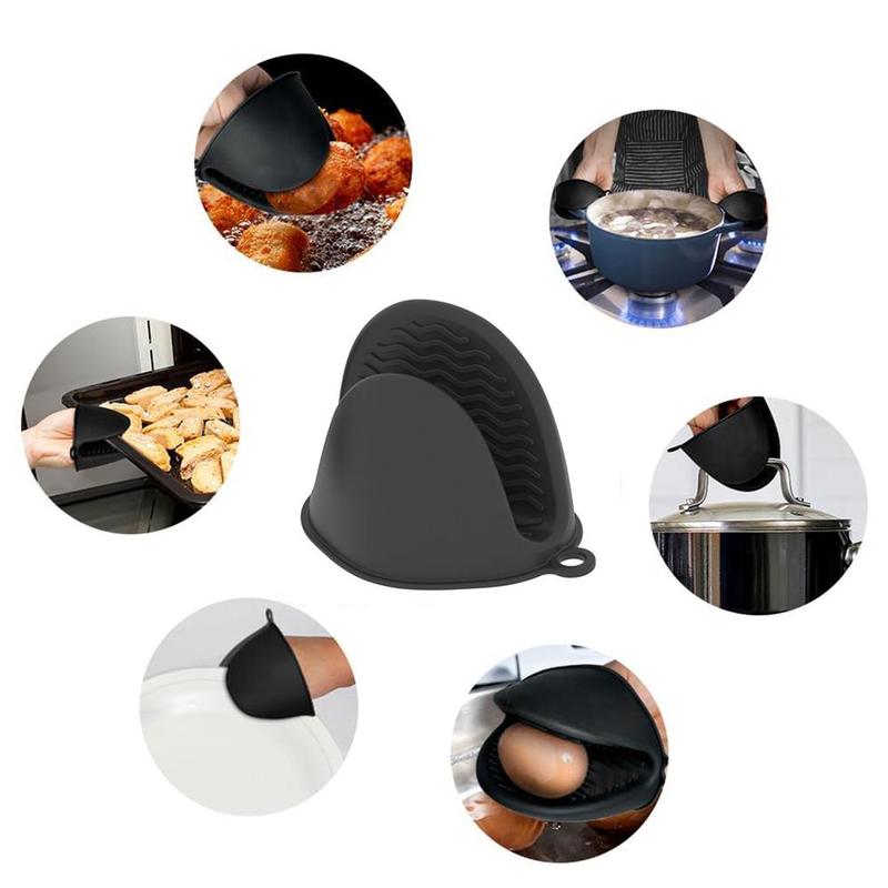 Silicone Mini Oven Mitts (4 Counts), Heat Resistant Oven Mitts, Non-slip Oven Mitts, Kitchen Accessories for Cooking Baking Barbecue 4