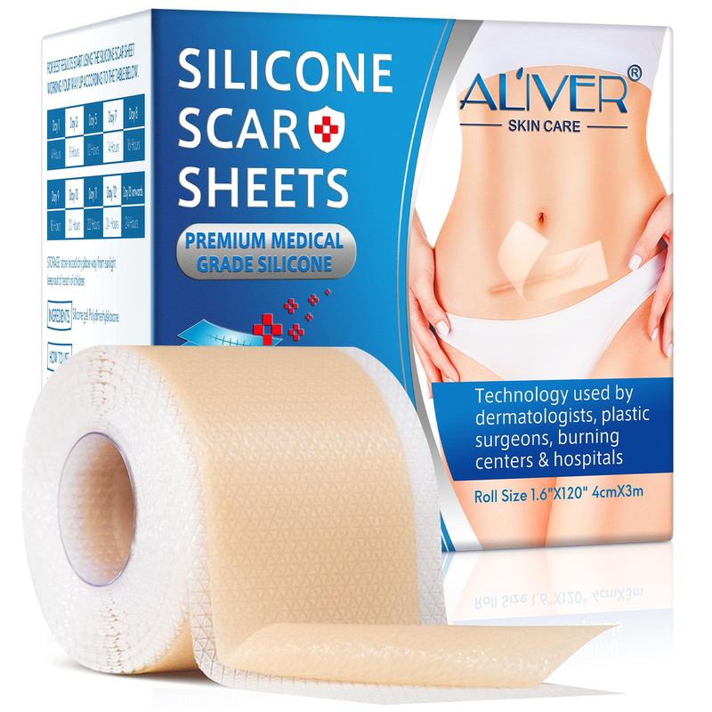 Product Introduction of Silicone Scar Removal Tape, 1 Box Reusable Scar Smoothing Tape, Gentle and Non-irritating Skin Care Tool for Women & Men,  Premium Medical Grade 0
