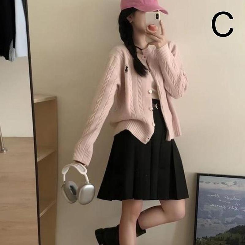 Product Introduction of Thêu cũ tiền gió dệt kim áo khoác phụ nữ xoắn áo len cardigan đầu 27