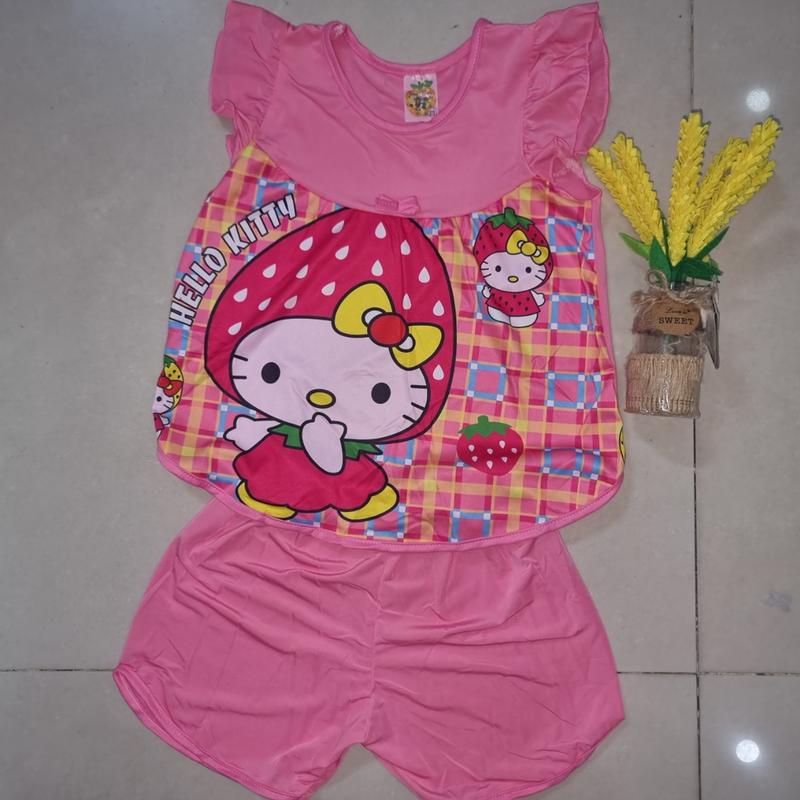 [16 – 32kg] Đồ bộ thun lạnh cho bé gái mùa hè, thoáng mát mềm mại (TL019) 4
