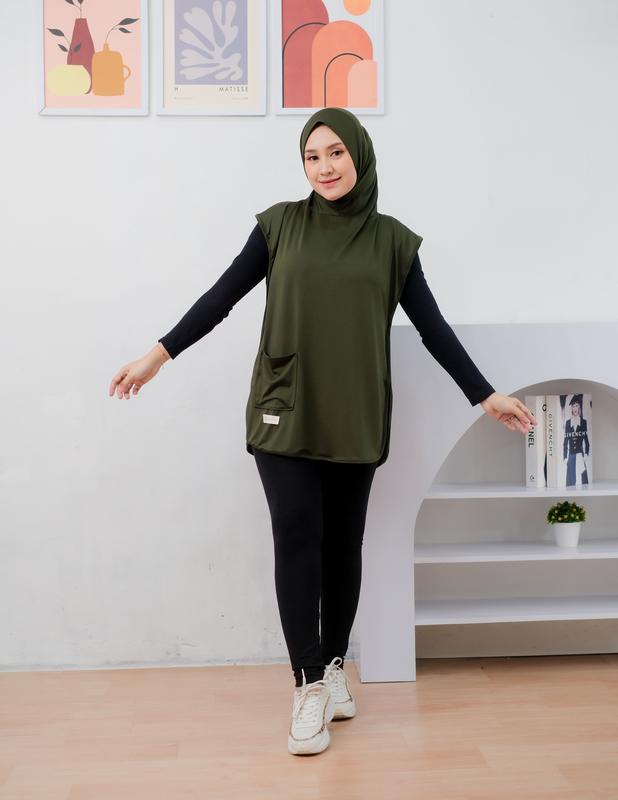 Adhisti - Rompi Hijab Olahraga Wanita Instan - Vest Hijab Sporty Olahraga Wanita 1