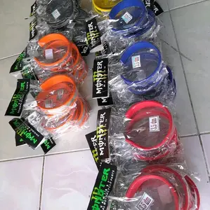 Klem Knalpot Warna Crom 3 Inci, 3.5 Inci, dan 4 Inci dengan Karet Anti Panas - Motorcycle