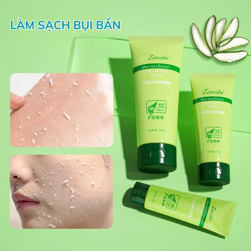 Combo 3 Tẩy Tế Bào Chết Cho Da Mặt LENCOLOR 100g Giúp Làm Sạch Da Chết TẶNG KÈM Sữa Rửa Mặt SENANA 60g 5