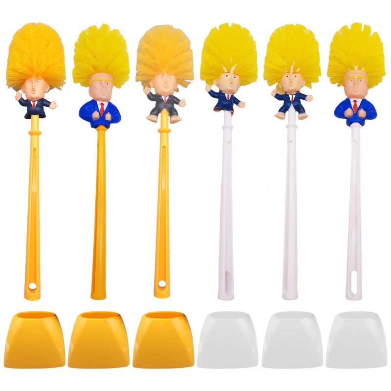 Product Introduction of Donald Trump Bathroom Cleaning Brush Funny Trump Toilet Cleaning Brush Novelty Gifts Toilet Bowl Brush Bathroom Cleaning Tools 9