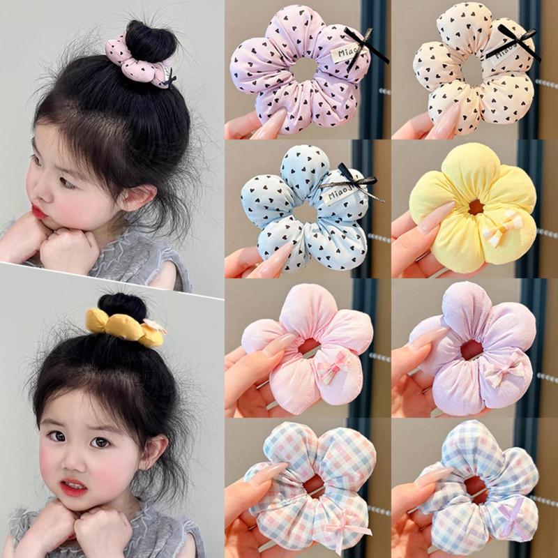  Dây Buộc Tóc Hoa Phong Cách Hàn Quốc Dành Cho Bé Gái Thích Hợp Cho Dây Buộc Tóc Đuôi Ngựa 