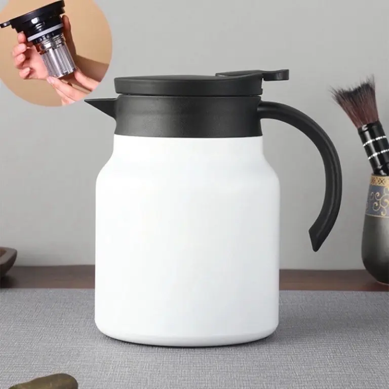 Ấm pha trà giữ nhiệt inox dung tích 1000L có lưới lọc, bình pha trà giữ nhiệt cao cấp giữ nhiêt cao cấp 3