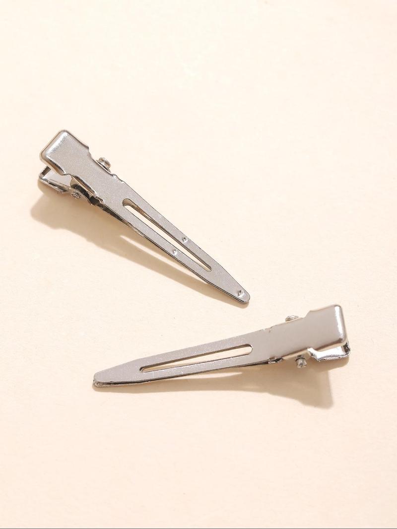 Product Introduction of Simple Design Solid Color Metal Hair Clips (40pcs), Casual Versatile Hair Accessories for Women, Minimalist Hairwear for Daily Wear 14