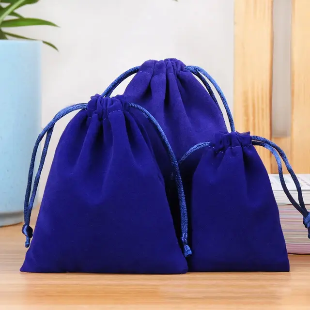 Drawstring pouch serut kantong serut beludru 1 sisi halus lembut untuk souvenir / hampers / kemasan atau tempat penyimpanan 3