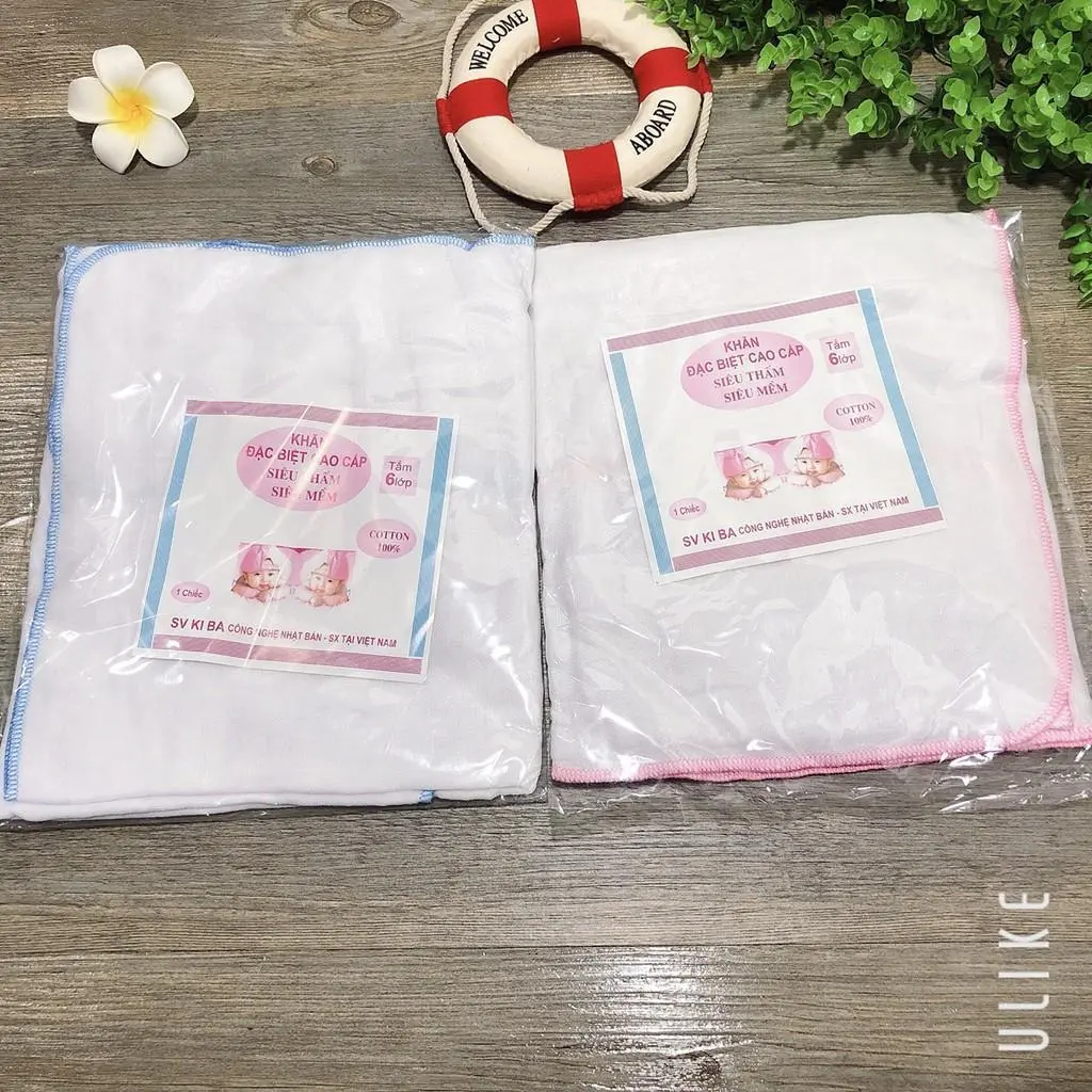 [Hoàn Tiền 6%] Khăn tắm xô kiba 6 lớp 100% cotton thấm hút tốt tiện dụng cho mẹ và bé mesocshop Mom And Son EC