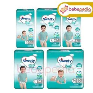 Popok Bayi Sweety Silver Pants S66 M60 L54 XL44 XXL36 | Popok Celana Sweety