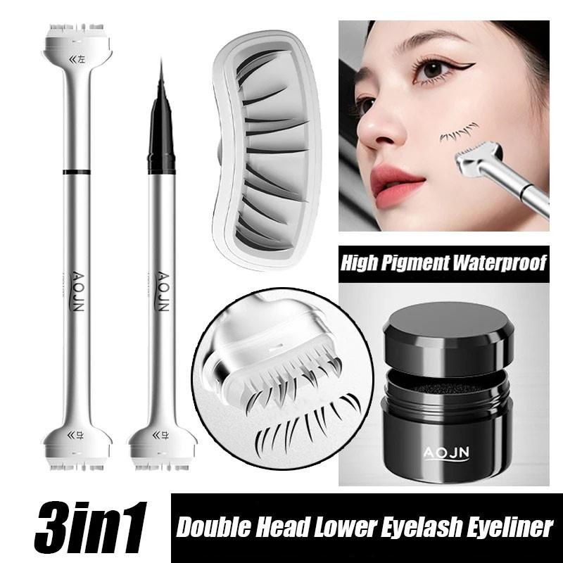 Dấu Kín Lông Mi Hai Đầu, Khuôn Nối Mi Dưới Silicon Tự Làm, Bút Kẻ Mắt, Mô Phỏng Tự Nhiên, Dụng Cụ Trang Điểm, Thích Hợp Cho Người Mới Bắt Đầu