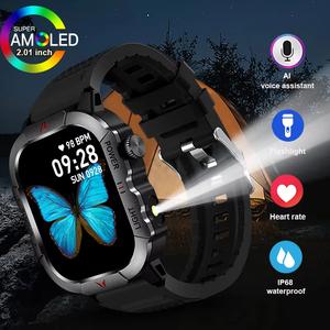 2025 For XIAOM Military GPS Smart Watch Men Women LED Flashlight Compass Waterproof Outdoor Sport Tracker Bluetooth Call Smartwatch