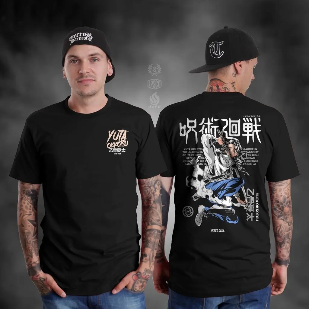Yuta OKKOTSU JUJUTSU KAISEN GOJOU SATORU ITADORI SUKUNA T-Shirt Japanese ANIME MANGA T-Shirt Cotton Menswear Top Lingerie Streetwear Round Neck Crewneck Wetsuit Tropical Casual Short Sleeve