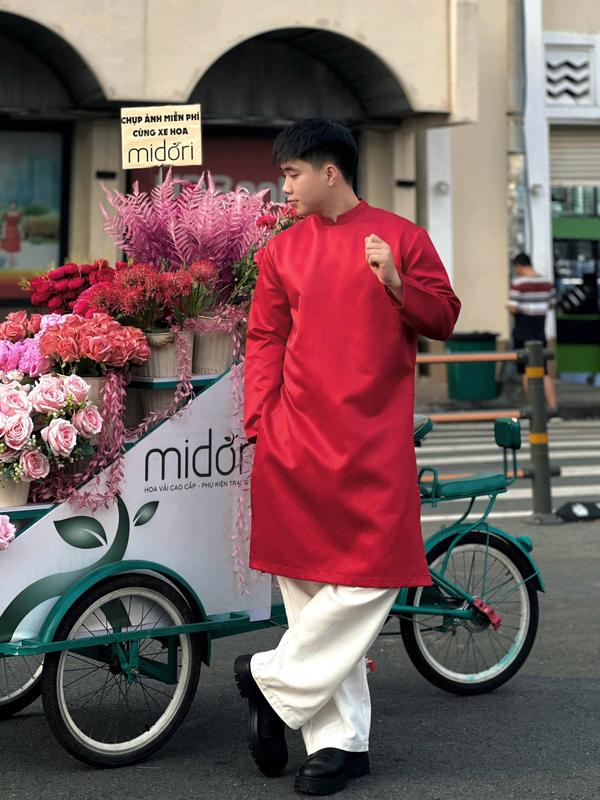 Xả Lỗ Áo dài nam cách tân chất vải PhiB Tết 2025 Áo xả kho không hỗ trợ đổi size - Cổ Tàu - Menswear