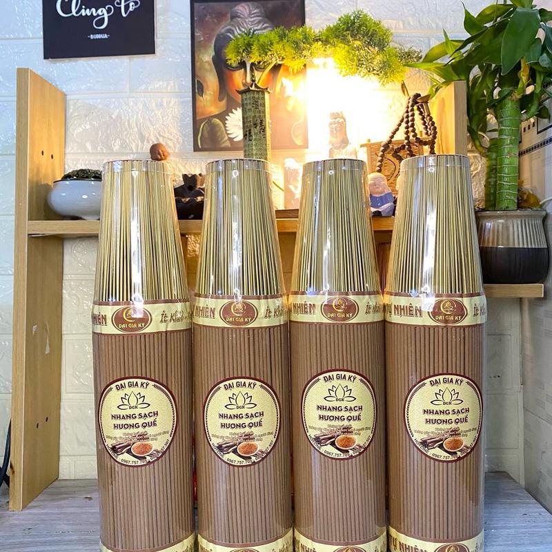 COMBO 4KG_4BÓ NHANG QUẾ 4TẤT 38CM THƠM NHẸ TRẦM ẤM NHANG SẠCH ĐẠI GIA KỲ