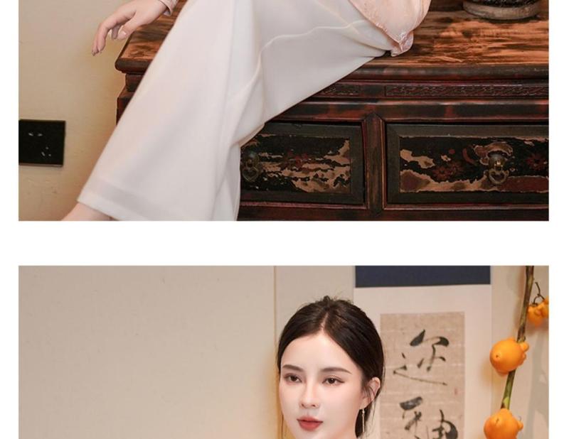 Product Introduction of Loose Version New Chinese Style Women's Shirt 2023 New Chinese Style Ethnic Style Tang Costume Top Long Sleeve Stand Collar Women 25