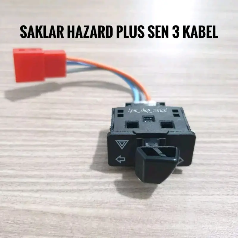 saklar Hazard+kabel plus sen-sein 3kabel 30cm dan 34cm