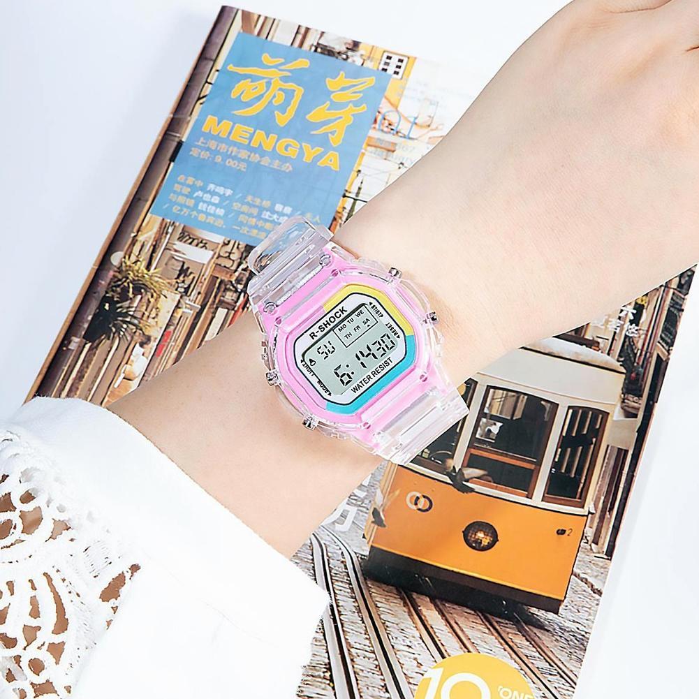 【TERSEDIA & COD】ins Fashion Electronic Sports Watch for Men and Women Students Square Led Watch W1J6