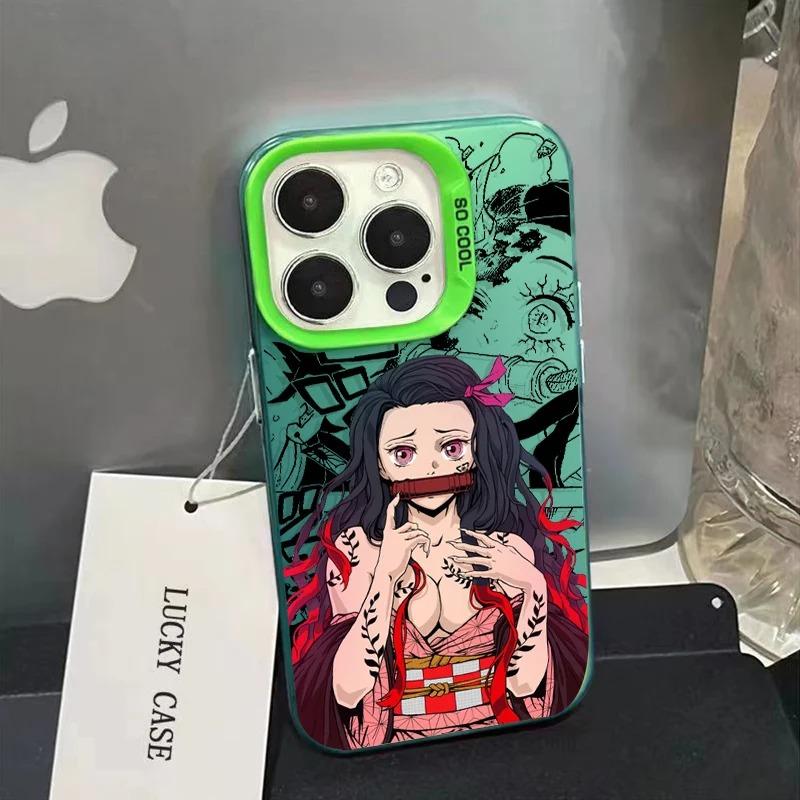 Product Introduction of Iphone case,Demon Slayer Anime,Compatible with iPhone 7 8 PLUS 11 12 13 14 15 16PRO MAX X XR XS. Anti-Drop and shockproof protection hard case 12